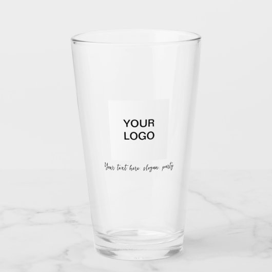 Personalisiertes Logo Business Text Black Script B Glas (Vorderseite)