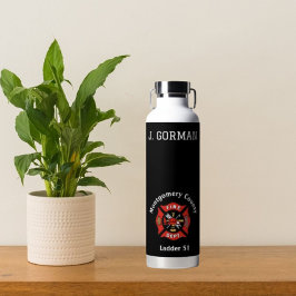Personalisiertes Logo der Rot- und Schwarzen Feuer Trinkflasche