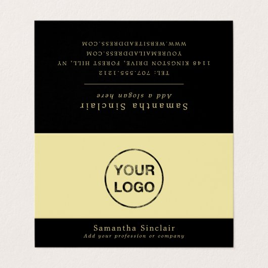 Personalisiertes Logo - Doppelwerbung Visitenkarten (Außenseite Aufgefaltet)