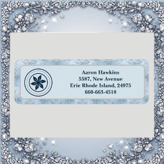 Personalisiertes Logo Eisblauer Frost-Schneeflocke