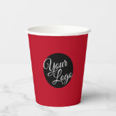 Personalisiertes Logo Elegante Branded Frohe Weihn Pappbecher (Rückseite)