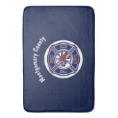 Personalisiertes Logo für das Blue Firefighter-Abz Badematte (Vorderseite Vertikal)