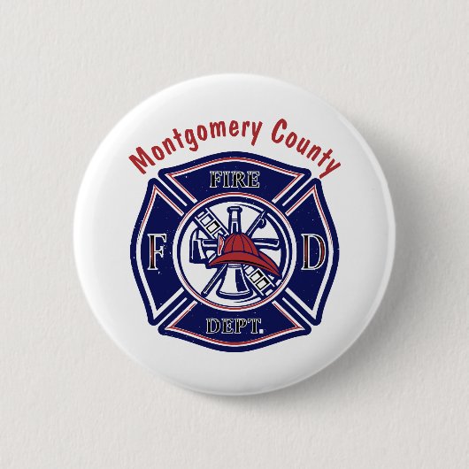 Personalisiertes Logo für das Blue Firefighter-Abz Button (Vorderseite)