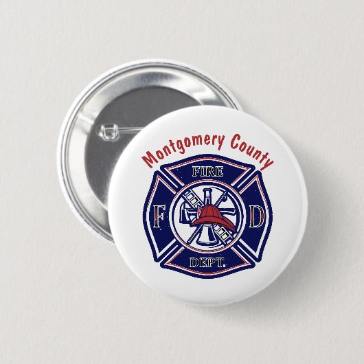Personalisiertes Logo für das Blue Firefighter-Abz Button (Vorne & Hinten)