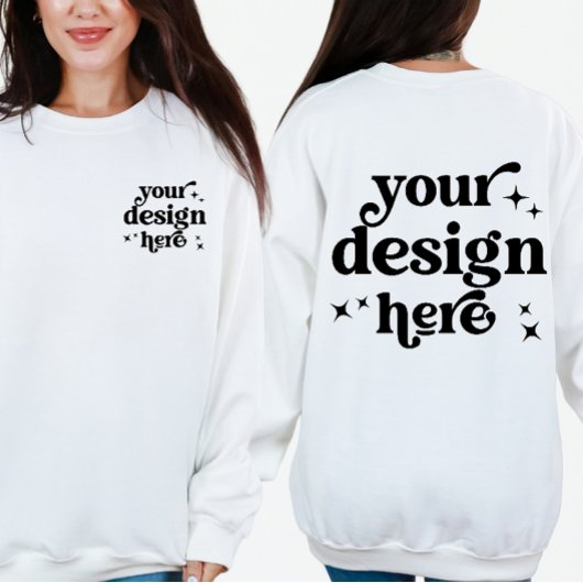 Personalisiertes Logo für das Vorder- und Rückseit Sweatshirt