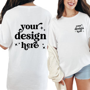 Personalisiertes Logo für das Vorder- und Rückseit Tri-Blend Shirt