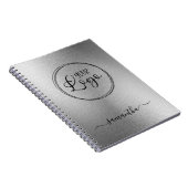 Personalisiertes Logo für die Darstellung von grau Notizblock (Rechte Seite)