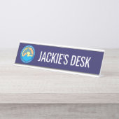 Personalisiertes Logo für die Grundschule der Punk Schreibtischnamensplakette (Vorderseite )