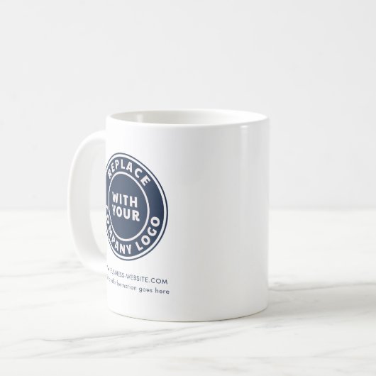 Personalisiertes Logo für einfache Unternehmenswer Kaffeetasse (Vorderseite Links)