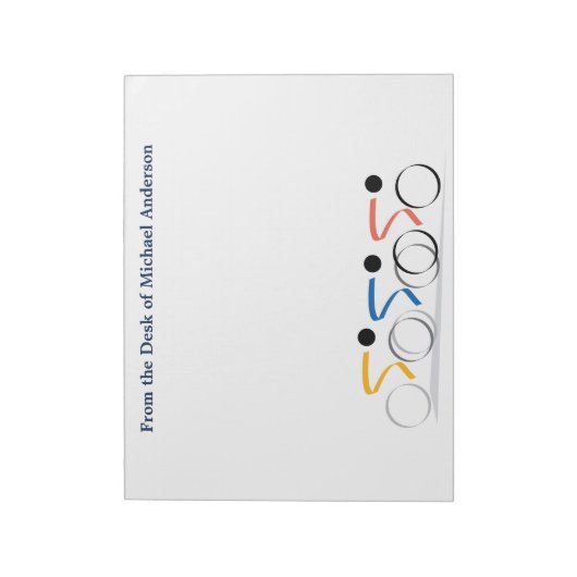 Personalisiertes Logo für Fahrradrennen Notizblock (Rotiert)