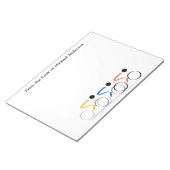 Personalisiertes Logo für Fahrradrennen Notizblock (angewinkelt)