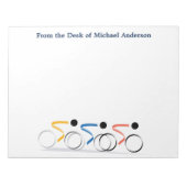 Personalisiertes Logo für Fahrradrennen Notizblock (Vorderseite)