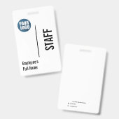 Personalisiertes Logo für moderne Mitarbeiter Ausweis (Vorder- & Rückseite)