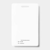 Personalisiertes Logo für moderne Mitarbeiter Ausweis (Rückseite)