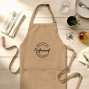Personalisiertes Logo für Restaurants, Cafés, Bäck Schürze