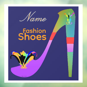 Personalisiertes Logo für Schuhgeschäft Mode Schuh Fensteraufkleber