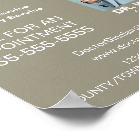 Personalisiertes Logo, General Practitioner, Krank Poster (Ecke)