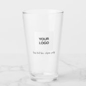 Personalisiertes Logo Geschäft Text Schwarz Skript Glas (Vorderseite)