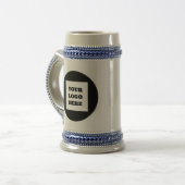 Personalisiertes Logo Geschäft Unternehmen Script  Bierglas (Vorderseite Links)