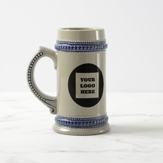 Personalisiertes Logo Geschäft Unternehmen Script  Bierglas (Links)