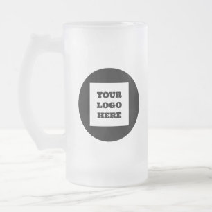 Personalisiertes Logo Geschäft Unternehmens Schrif Mattglas Bierglas