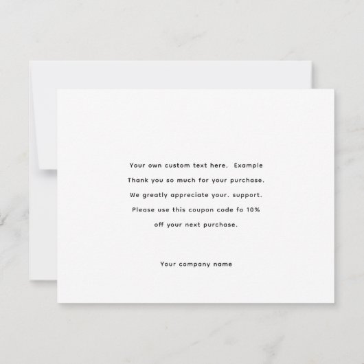 Personalisiertes Logo-Geschäft Vielen Dank Karte (Rückseite)