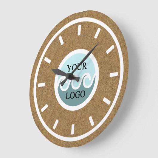 Personalisiertes Logo Große Wanduhr (Winkel)