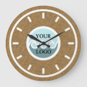 Personalisiertes Logo Große Wanduhr (Vorderseite)