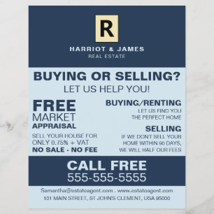 Personalisiertes Logo, Immobilienmakler, Flyer für