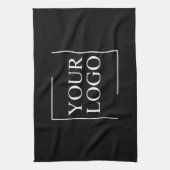Personalisiertes Logo Keepake Bauernhof Schwarz-we Geschirrtuch (Vertikal)