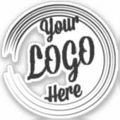 Personalisiertes Logo-Logo für Unternehmen Aufkleber (Vorderseite)