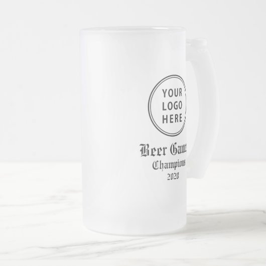 Personalisiertes Logo Mattglas Bierglas (VorderseiteRechts)