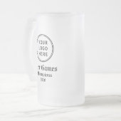 Personalisiertes Logo Mattglas Bierglas (Vorderseite Links)