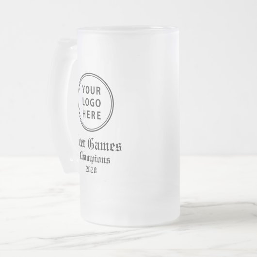 Personalisiertes Logo Mattglas Bierglas (Vorderseite Links)