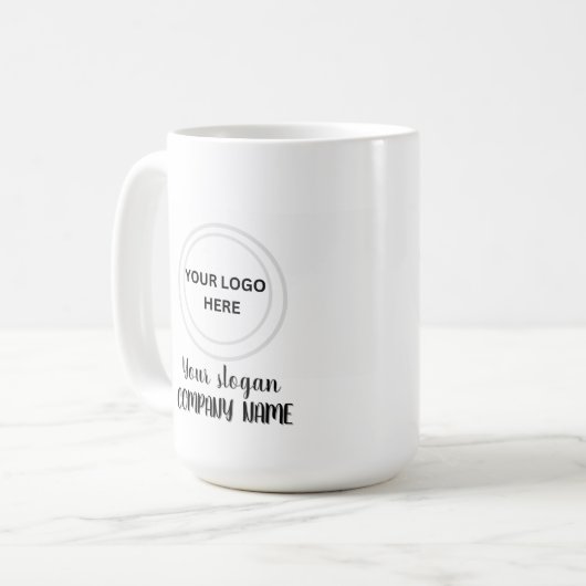 Personalisiertes Logo-Minimalgeschäft Werbeaktion Kaffeetasse (Vorderseite Links)