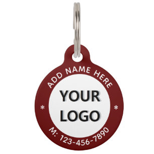 Personalisiertes Logo oder Foto Name Text Pen-ID-M Haustiermarke