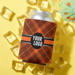 Personalisiertes Logo Orange Muster Moderne Marken Dosenkühler