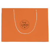 Personalisiertes Logo Princeton Orange Große Geschenktüte (Vorderseite)