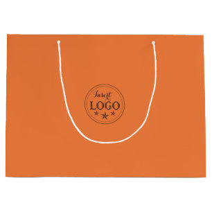 Personalisiertes Logo Princeton Orange Große Geschenktüte