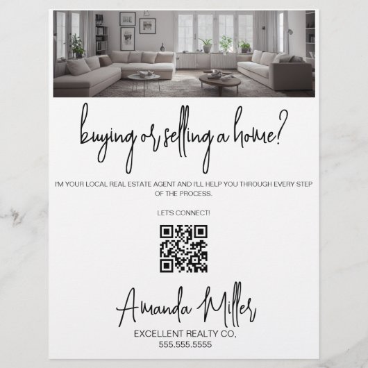 Personalisiertes Logo Realtor Broker Real Anwesen Flyer (Hinten)