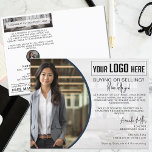Personalisiertes Logo Realtor Broker Real Anwesen  Postkarte<br><div class="desc">Erhöhen Sie Ihre reale Anwesen Marketing-Strategie mit unserer Personalisierten Logos Realtor Broker Real Anwesen Agent Postcard. Diese Postkarte wurde speziell für den anspruchsvollen Händler konzipiert und verkörpert eine elegante und schicke Ästhetik. Sie zeichnet sich durch eine editierbare Kalligraphie-Markendarstellung aus, die Ihren PR-Bemühungen eine Touch von Eleganz verleiht. Das marineblaue Design...</div>