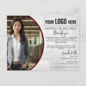 Personalisiertes Logo Realtor Broker Real Anwesen  Postkarte (Vorderseite)