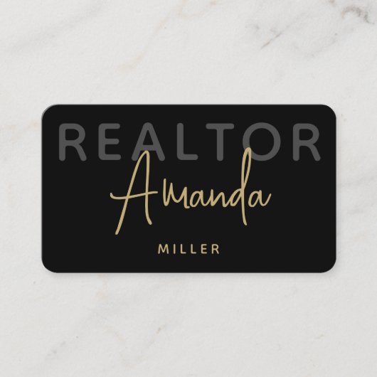 Personalisiertes Logo Realtor Broker Real Anwesen Visitenkarte (Vorderseite)