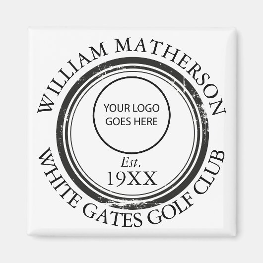 Personalisiertes Logo-Retro-Briefmarke Magnet (Vorne)