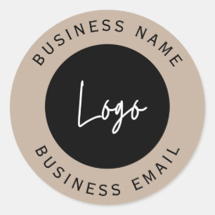personalisiertes Logo Runder Aufkleber