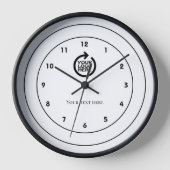 Personalisiertes Logo Schwarz-weiß Uhr (Vorderseite)