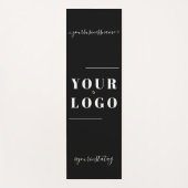 Personalisiertes Logo Schwarz-weiß Yoga Yogamatte (Vorderseite)