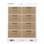 Personalisiertes Logo-Seife-Etikett Kraft-Aufklebe (Vorne)