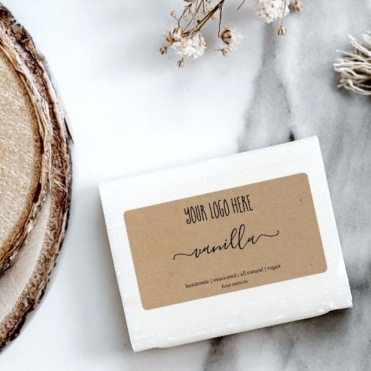 Personalisiertes Logo-Seife-Etikett Kraft-Aufklebe
