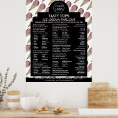 Personalisiertes Logo, Speisekarte für Eiscreme Poster (Küche)